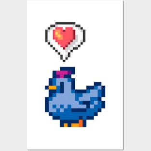 Stardew Valley Happy Blue Chicken Posters and Art